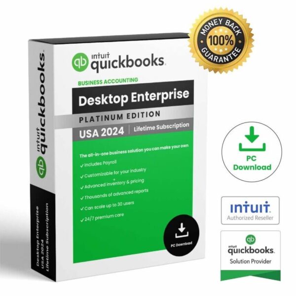 QuickBooks Desktop Enterprise 2024 5 Users With Advanced Inventory | US Version |